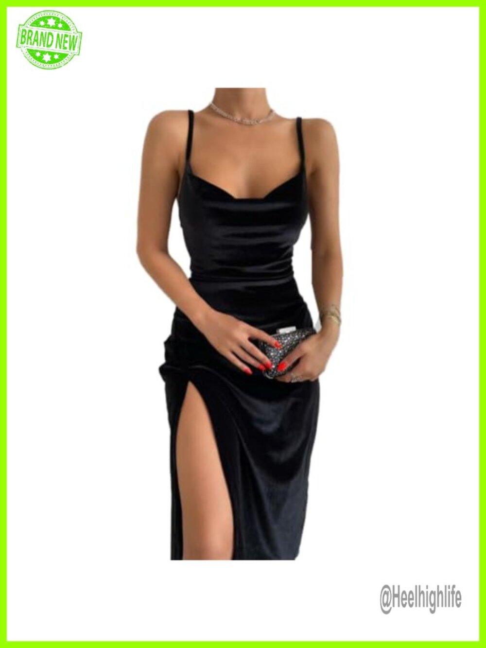 Sexy Velvet Spaghetti Strap Bodycon Party Club Dress